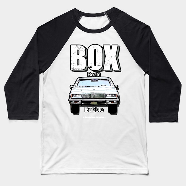 Caprice Box Beats Bubble  White Baseball T-Shirt by Black Ice Design